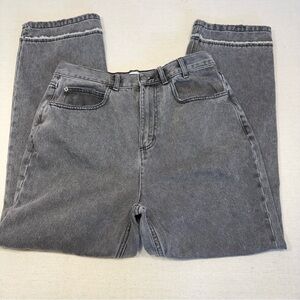 Le’ AL.X Classic Distressed Gray Women’s Jeans with Frayed Hem - Size 32